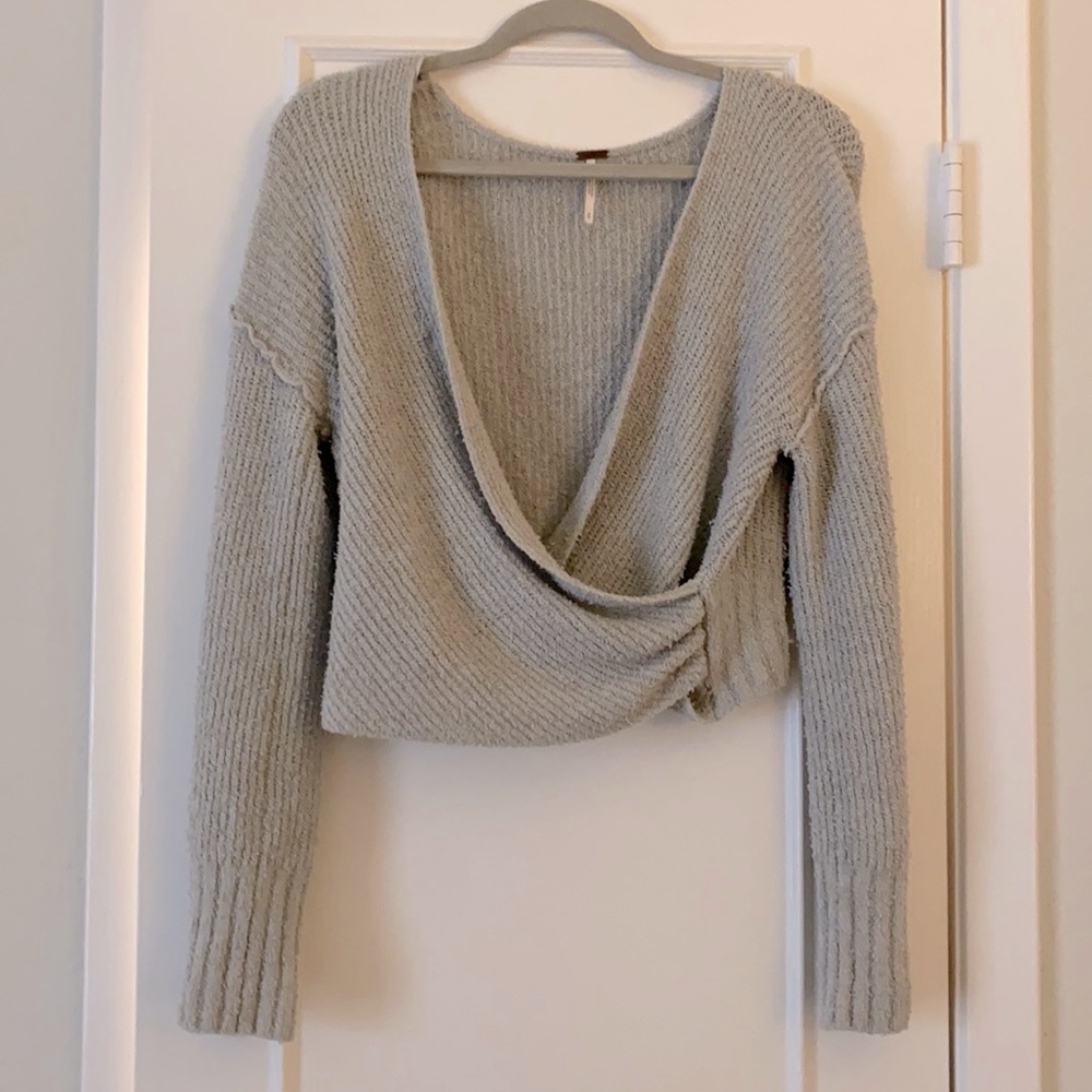 NWOT Free People faux wrapped sweater